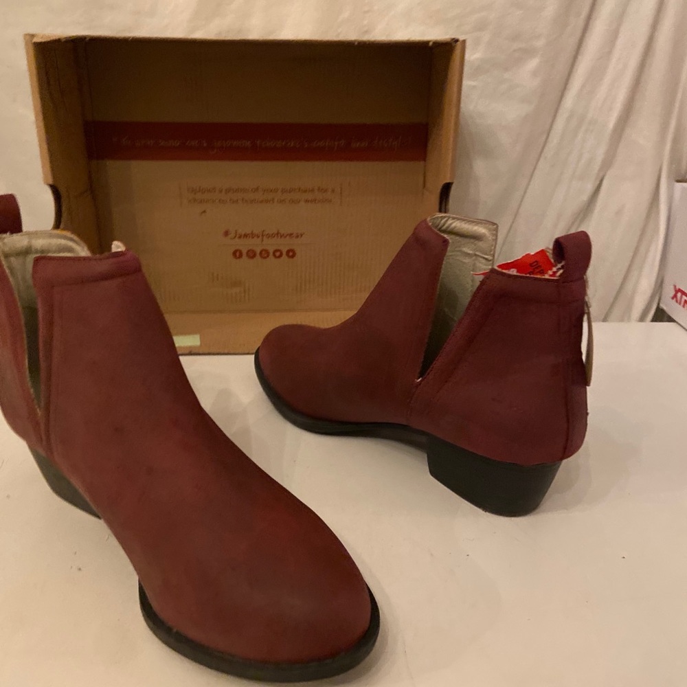 - JBU wine leather split shaft ankle boots various sizes all NWT - Picture 3 of 6